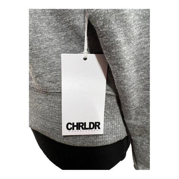 CHEERLEADER Gray Hoodie with Neon lightening bolts front NEW WITH TAGS EXTRA SM - Picture 7 of 15